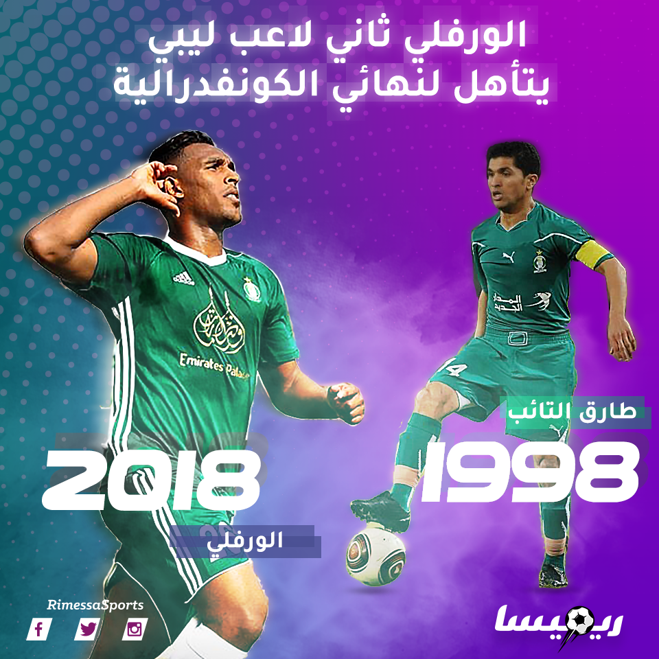 سند الورفلي ثاني لاعب ليبي يتأهل لنهائي الكونفيدرالية