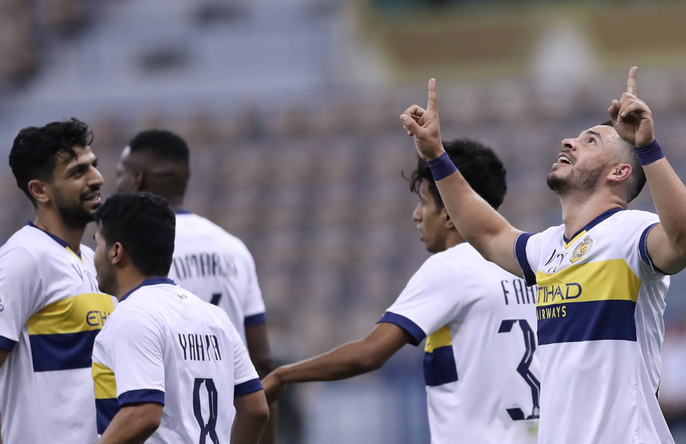 بالفيديو| النصر السعودي يسحق الوصل ويتأهل لثمن نهائي أبطال أسيا