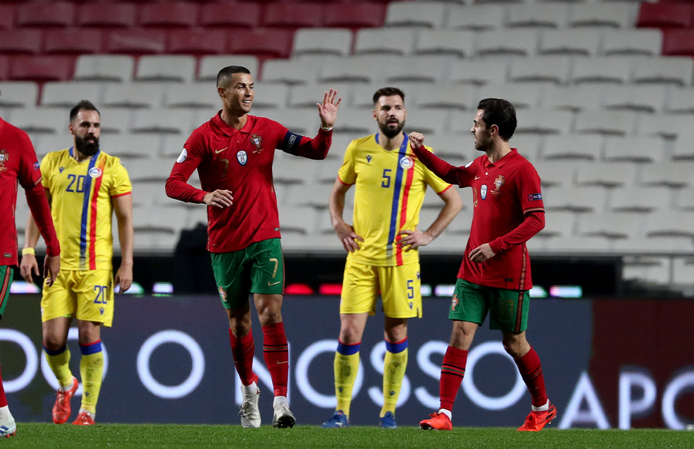 بالصور| رونالدو يقود البرتغال لاكتساح أندرو بسباعية وديًا